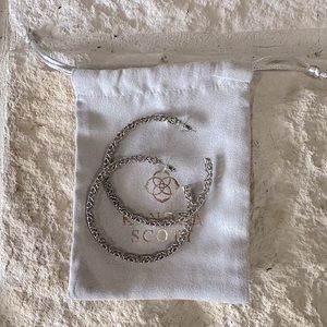 Silver Kendra Scott Maggie Hoops 2.5”